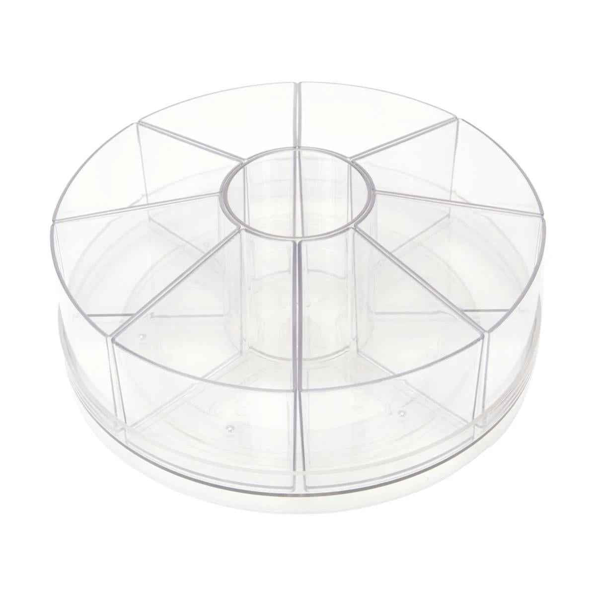 Rotating Desk Organiser 9 Cup - Clear