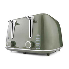 Four-Slice Retro Style Toaster - Green