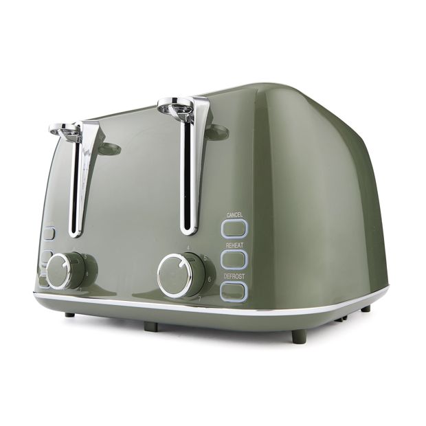 4 Slice Retro Toaster  Green - Anko