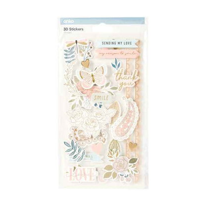 2 Pack 3D Stickers Timeless - Anko