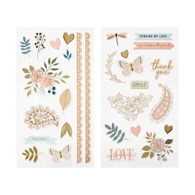 2 Pack 3D Stickers Timeless - Anko