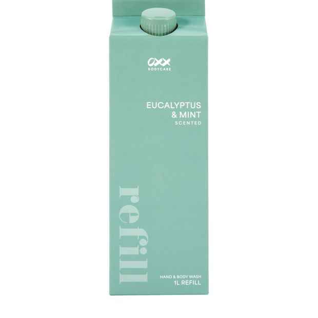 OXX Bodycare Hand and Body Wash Refill 1L- Mint and Eucalyptus