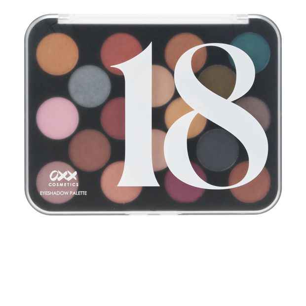 18 Shades Eyeshadow Palette, Metallic - OXX Cosmetics