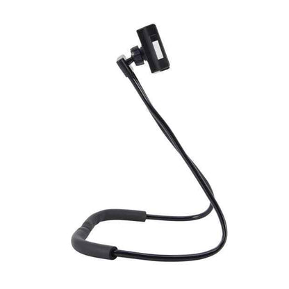 Adjustable Mobile Phone Neck Holder - Black