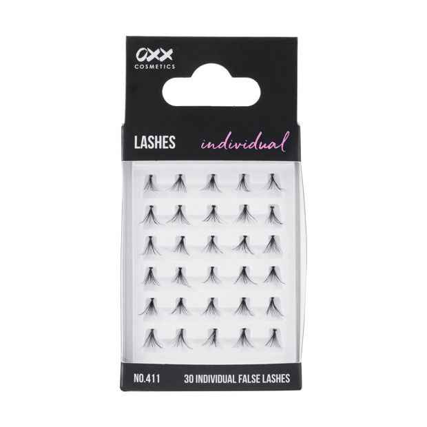 30 Pack Individual False Lashes, No. 411 - OXX Cosmetics
