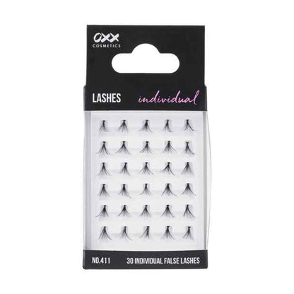 30 Pack Individual False Lashes, No. 411 - OXX Cosmetics