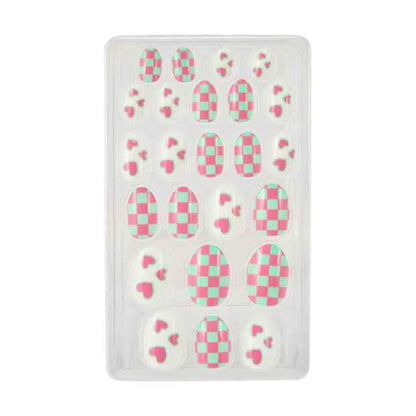 Pack Pre-Glued Stick On Nails  Almond Shape  Glow in the Dark - OXX Junior