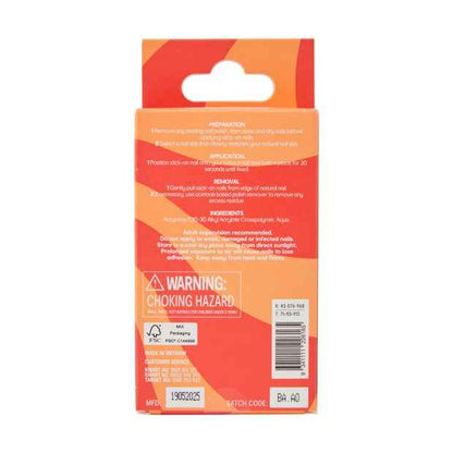Pack Pre-Glued Stick On Nails  Almond Shape  Glow in the Dark - OXX Junior