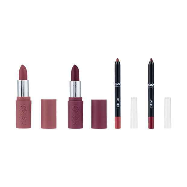4 Piece Define and Fill Lip Kit, After Dusk - OXX Cosmetics