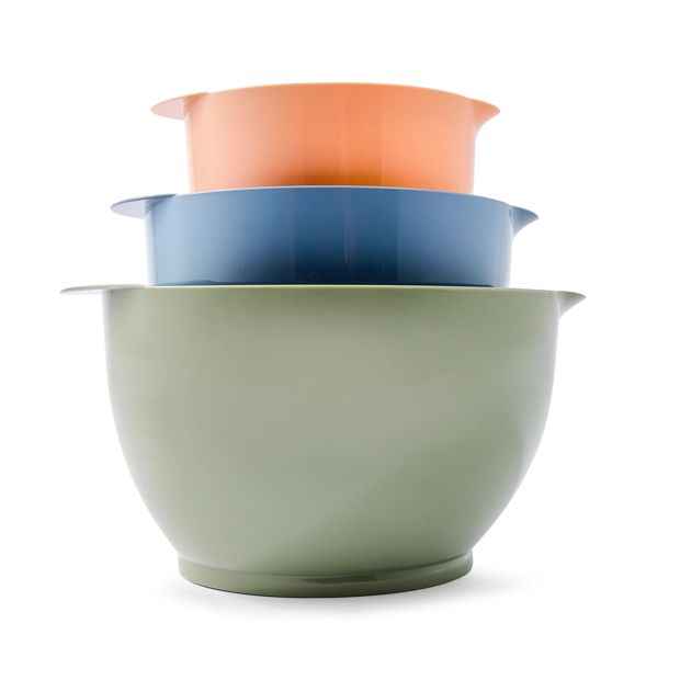 Set of 3 Plastic Mixing Bowls - Anko