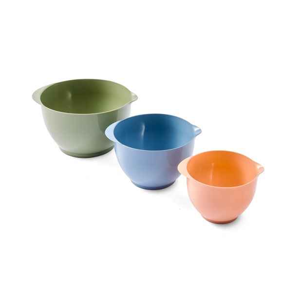 Set of 3 Plastic Mixing Bowls - Anko