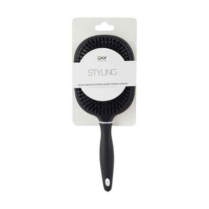 Styling Multi Bristle Extra Large Paddle Brush, Black - OXX Haircare