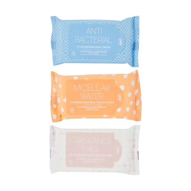 30 Piece Biodegradable Travel Wipes Pack - OXX Skincare