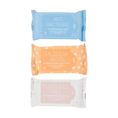 30 Piece Biodegradable Travel Wipes Pack - OXX Skincare