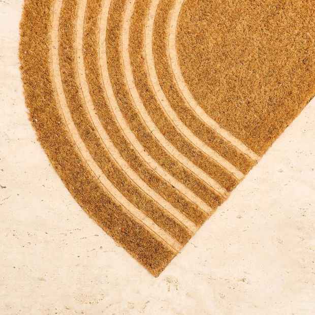 Anko Embossed Semi Circle Door Mat - 75cm x 45cm