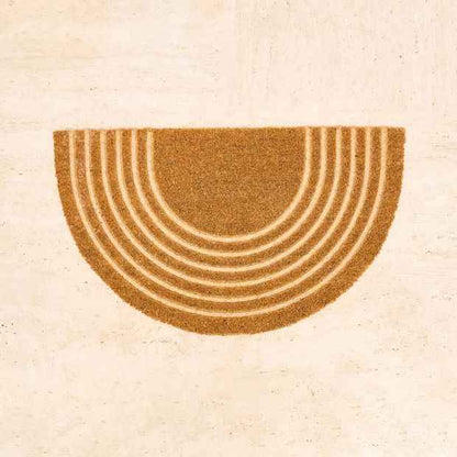 Anko Embossed Semi Circle Door Mat - 75cm x 45cm