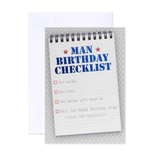Connections from Hallmark Birthday Card - Man Birthday Checklist