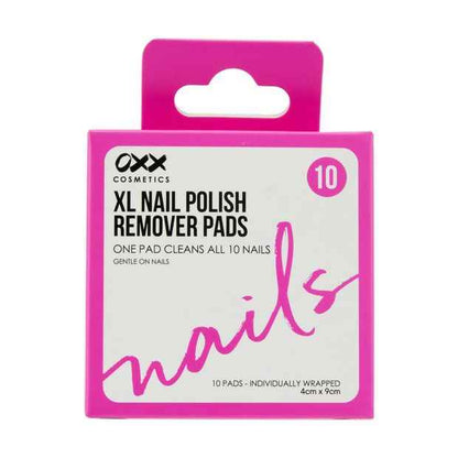 10 Pack XL Nail Polish Remover Pads - OXX Cosmetics