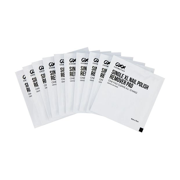 10 Pack XL Nail Polish Remover Pads - OXX Cosmetics