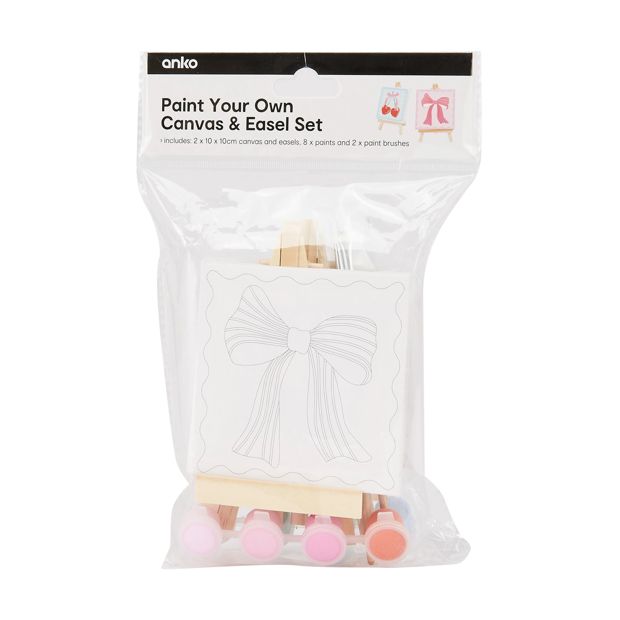 Paint Your Own Canvas and Easel Set - Anko