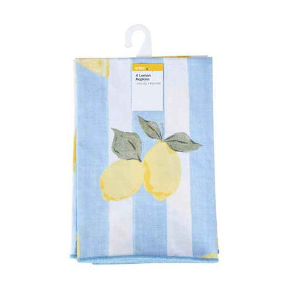 Lemon Print Napkins - Set of 4