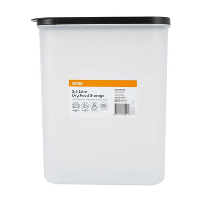 2.6 Litre Dry Food Storage - Anko
