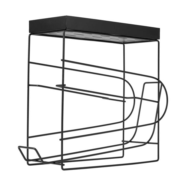 Toilet Roll Dispenser, Black - Anko