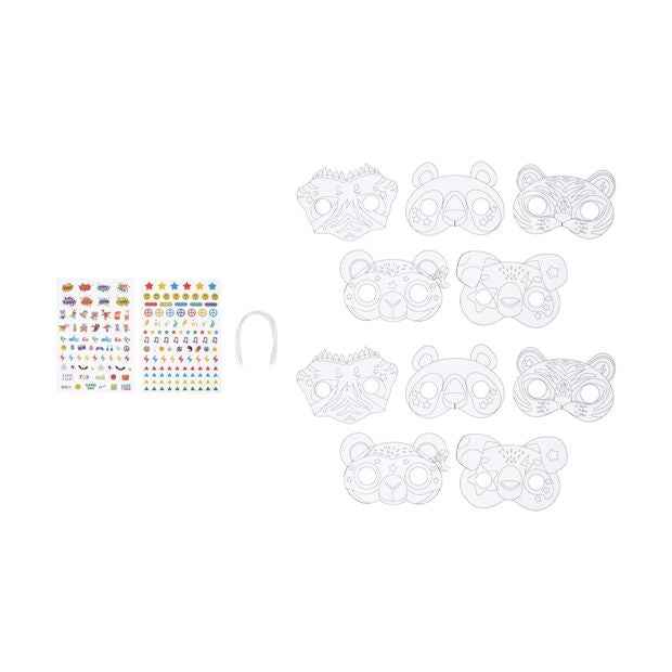 22 Piece Decorate Your Own Mask Kit  Assorted - Anko