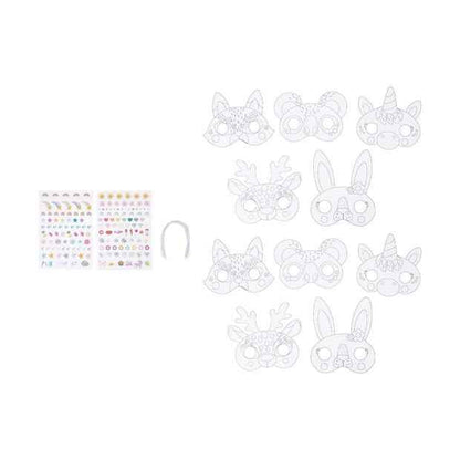 22 Piece Decorate Your Own Mask Kit  Assorted - Anko