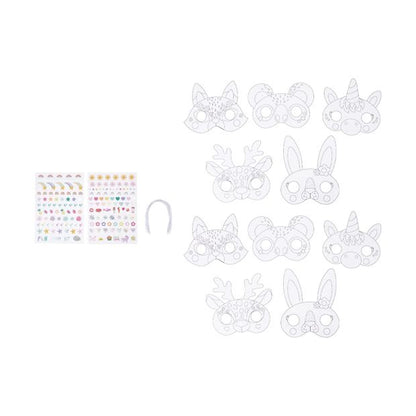 22 Piece Decorate Your Own Mask Kit Assorted - Anko
