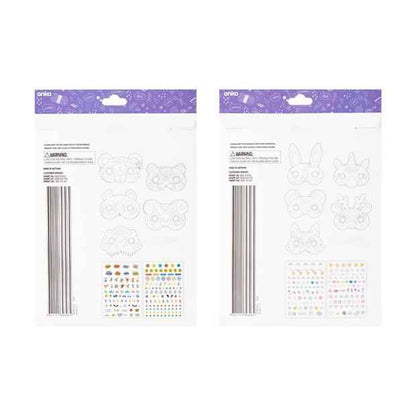 22 Piece Decorate Your Own Mask Kit  Assorted - Anko