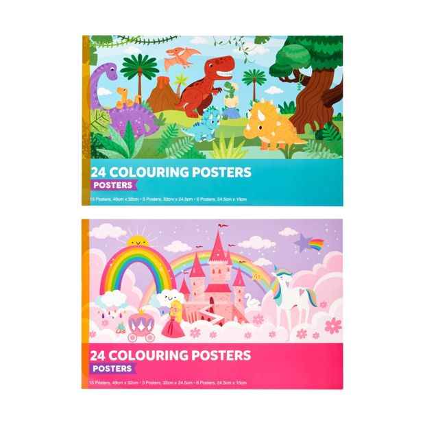 Assorted Colouring Posters - 24 Designs