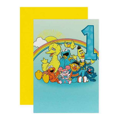 Connections from Hallmark 1st Birthday Card - Sesame Street