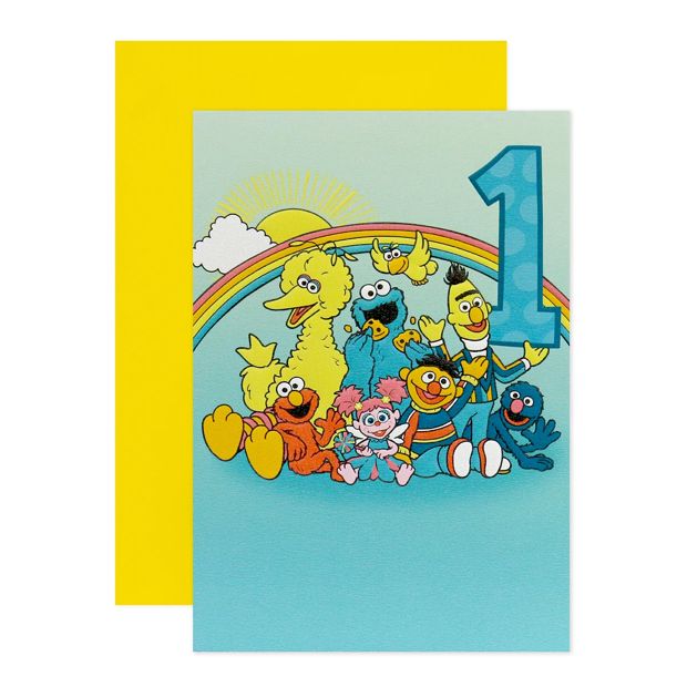 Connections from Hallmark 1st Birthday Card - Sesame Street