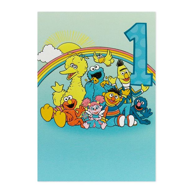 Connections from Hallmark 1st Birthday Card - Sesame Street