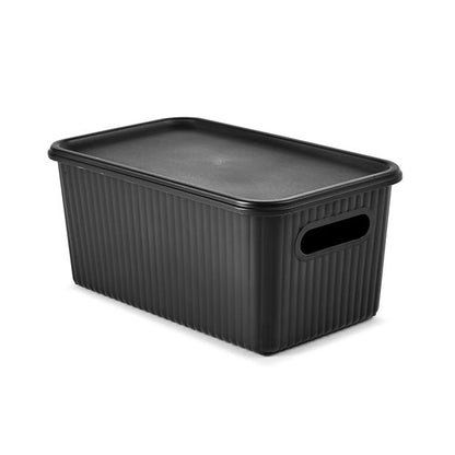 5L Ribbed Container, Black - Anko