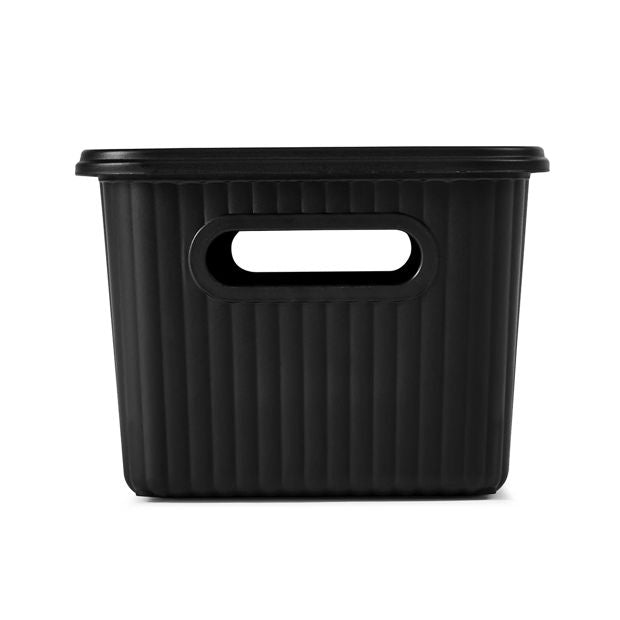 5L Ribbed Container, Black - Anko