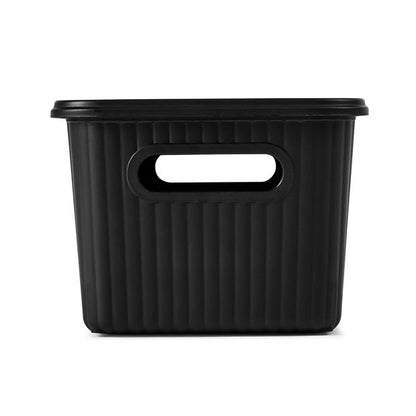 5L Ribbed Container, Black - Anko