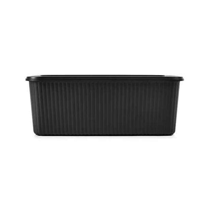 11L Ribbed Container, Black - Anko