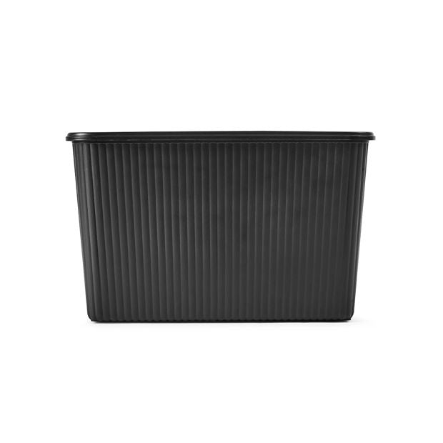 18L Ribbed Container, Black - Anko