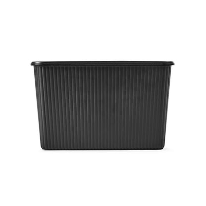 18L Ribbed Container, Black - Anko