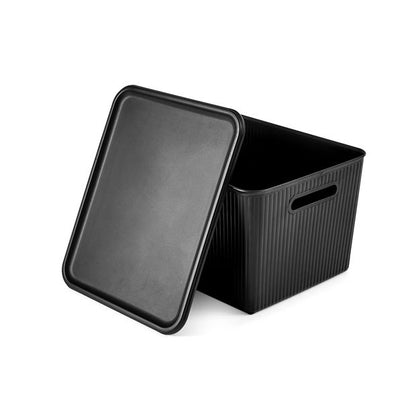 18L Ribbed Container, Black - Anko