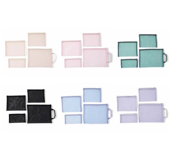 4 Piece Mesh Pouches, Assorted - Anko