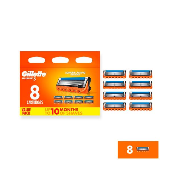 *GILLETTE FUSION 5 MANUAL RAZOR BLADES 8PK