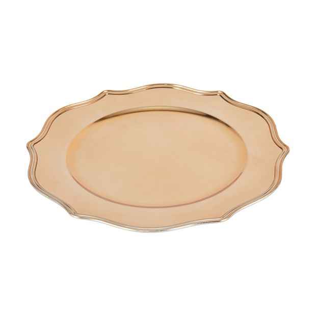 Gold Look Wavy Charger Plate - Anko