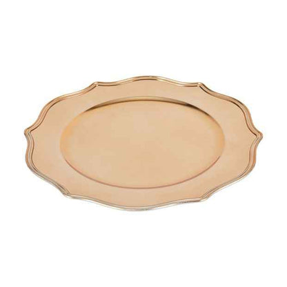 Gold Look Wavy Charger Plate - Anko
