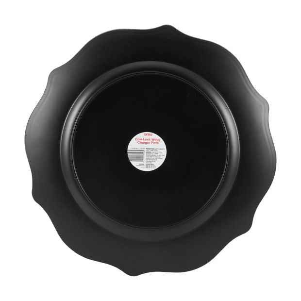 Gold Look Wavy Charger Plate - Anko