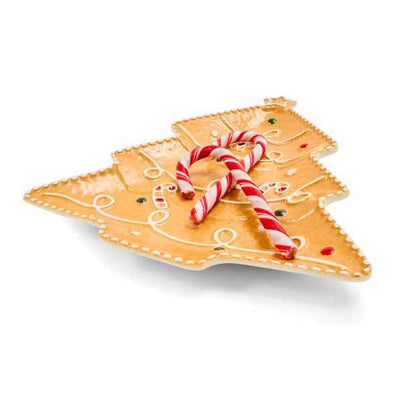 Set of 2 Gingerbread Tree Side Plates - Anko