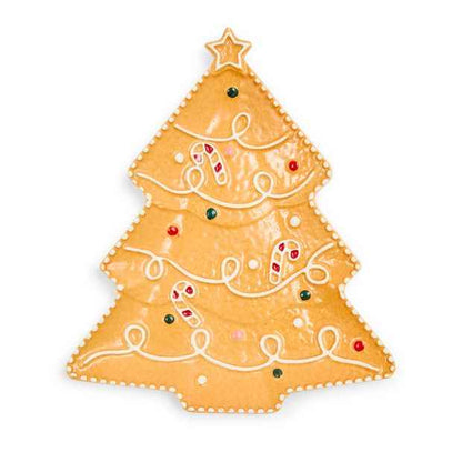 Set of 2 Gingerbread Tree Side Plates - Anko