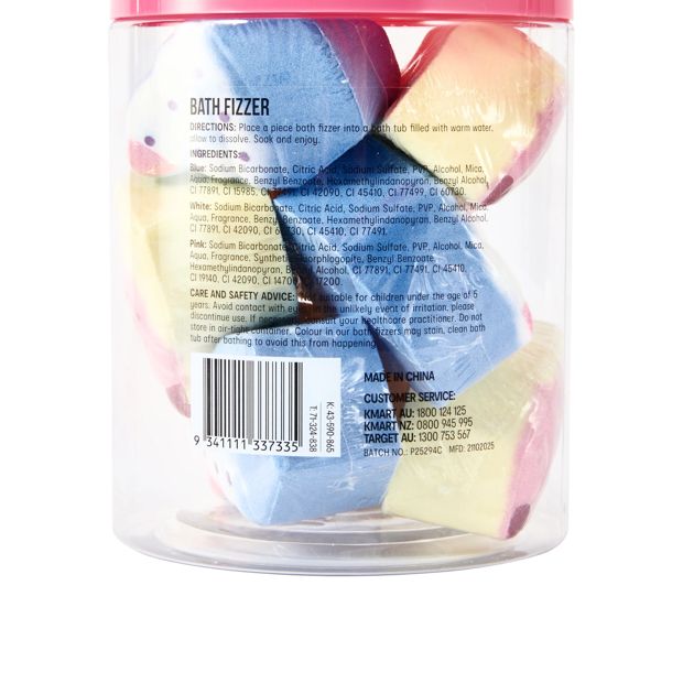 OXX Bodycare 9 Piece Multi Bath Fizzer - Cotton Candy Scented